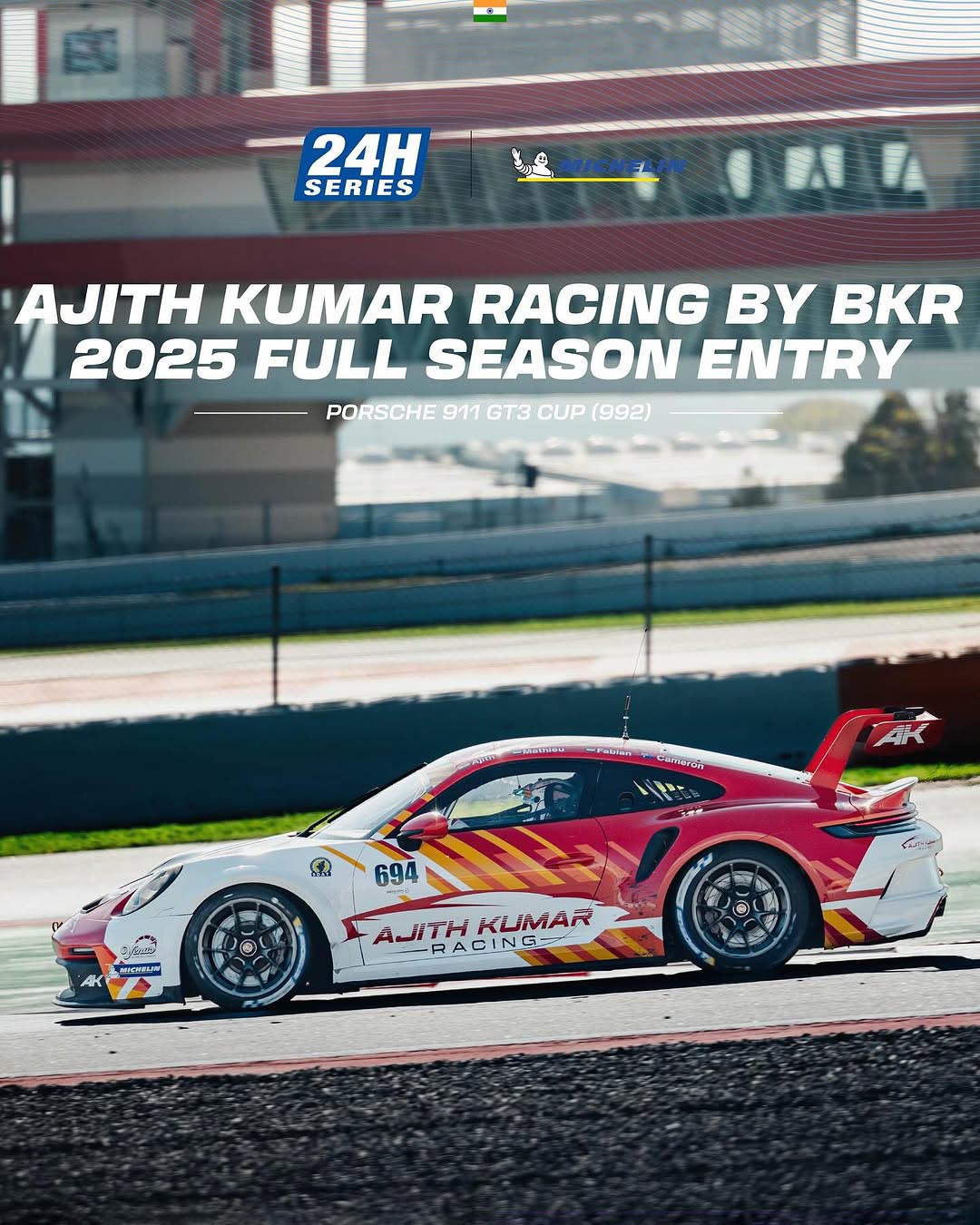 Ajith Kumar Racing announces full season entry for 24H Series